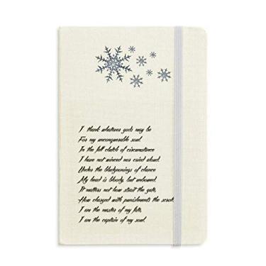 Imagem de Caderno de poesia "Never Surrender" imbatível, grosso diário flocos de neve inverno