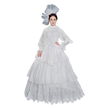 Imagem de Women's Elegant Recoco Victorian Dress Costume Ball Gowns BELLE of the BALL COSTUME Gown  (L, Reto16)