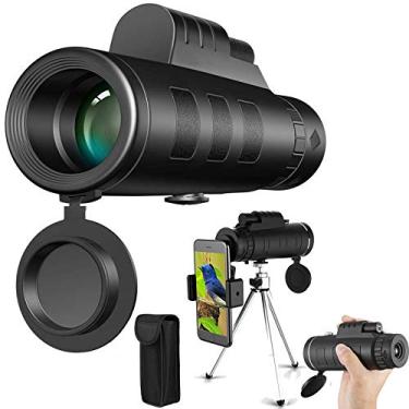 Imagem de Telescópio monocular - 40X60 de alta definição FMC BAK4 HD telescópio monocular com suporte para smartphone e tripé à prova d'água para viagens de acampamento de observação de pássaros