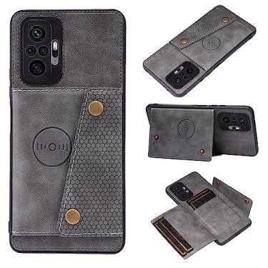 Imagem de Capa de couro PU para Xiaomi para Redmi Note 11 11S 10 9 8 9s 9T para Mi 12 10T 11T POCO X3 GT X4 Pro F3 Carteira Slot para cartão capa, cinza, para Mi 9T Pro