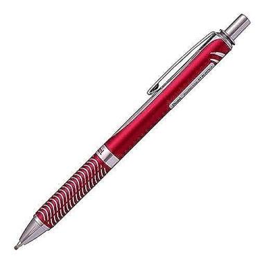 Imagem de PENTEL Caneta de gel líquido retrátil EnerGel de liga, barril vermelho, tinta preta, 1 pacote (BL407B-A)