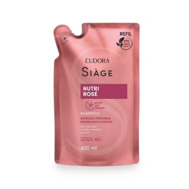 Imagem de Shampoo Eudora Siàge Nutri Rosé Refil 400ml