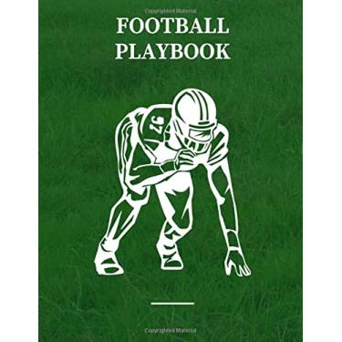 Imagem de Football Playbook: Football Coach Notebook with Field Diagrams for Drawing Up Plays, Creating Drills, and writing notes 110 Page 8.5 x 11 inches