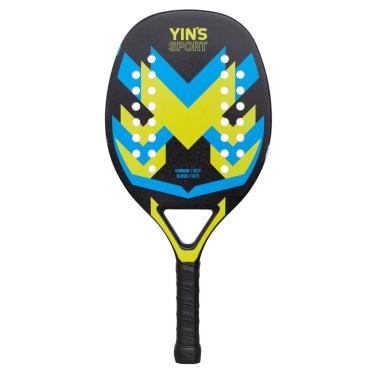 Imagem de Raquete Semi Pro Beach Tennis Azul Carbono E Fibra De Vidro