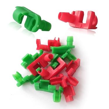 Imagem de 5 pares de clipe de haste de alça de porta traseira, clipe de trava de porta de alavanca esquerda e direita compatível com Chevy Silverado GMC Sierra 88981030 88981031