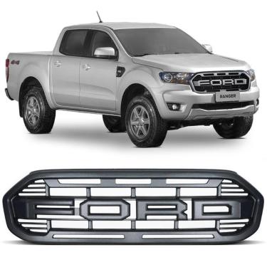 Imagem de Grade Raptor Frontal Ford Ranger 2020 a 2022 Moldura Preta