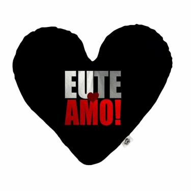 Imagem de Almofada Coração Pelúcia Eu Te Amo Vermelho Namorados Tamanho:P