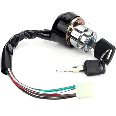 Imagem de Chave de ignição universal de 3 posições de 6 fios para carro, caminhão, motos sujas, scooters, karts, off-on-on