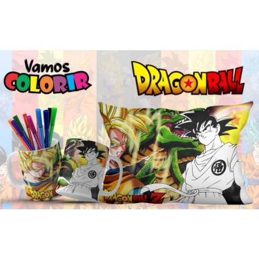 Imagem de Almofada e taça pintável pintada Dragon Ball com lápis