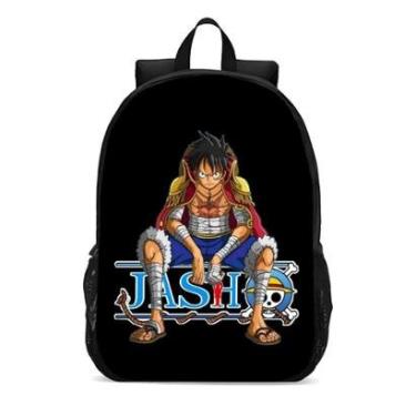 Imagem de MOCHILA ESCOLA INFANTIL JUVENIL ANIME CHAPÉU DE PALHA-Unissex