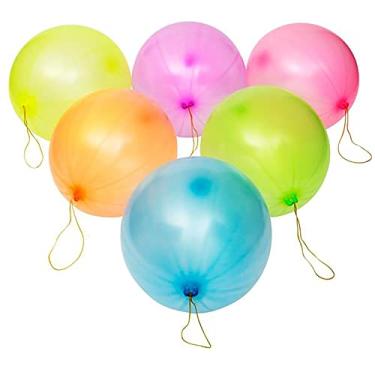 Imagem de Punch Balloons For Kids Heavy Duty, Party Favors, Bounce Punching Balloons with Rubber Band Handle for Birthday Party, 19 Inches Fully Blown (100-Pack)