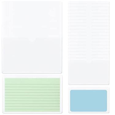 Imagem de Prriudy Pacote com 40 bolsos autoadesivos para cartões de índice, porta-cartões de plástico transparente para organizar e proteger cartões de índice, cartões de visita, foto, etiqueta e agenda, 2