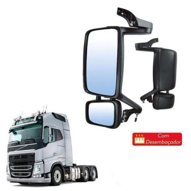 Imagem de Retrovisor Completo Volvo Fh Fm 2010 2011 Le C Desembaçador - Globo