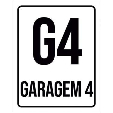 Imagem de Placa Sinalização Ambiente Indicativo G4 Garagem 4 36X46 - Sinalizo