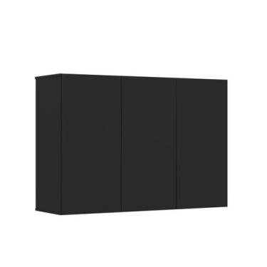 Imagem de  Armario Suspenso 3 Portas - EJ Móveis - EJ MOVEIS, Preto