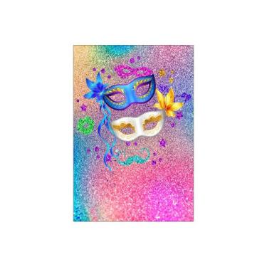 Imagem de Painel De Festa Vertical 1,50 x 2,20 - Carnaval Efeito Glitter Colorid