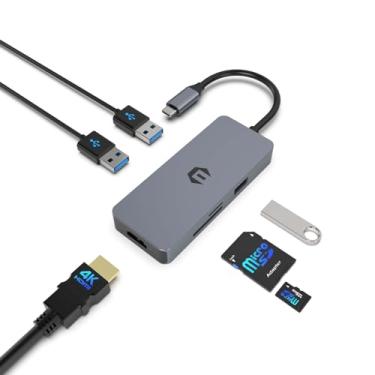 Imagem de Hub USB C, estação de ancoragem TOTU 6 em 1 adaptador USB C com 4K a 30Hz HDMI, 1 USB 3.0, 2 USB 2.0, leitor de cartão SD/TF, compatível com laptops USB C e outros dispositivos tipo C