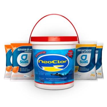 Imagem de Cloro p/ Piscina 10kg +2 barrilha 2kg +2 sulfato 2KG - NEOCLOR/SUALL