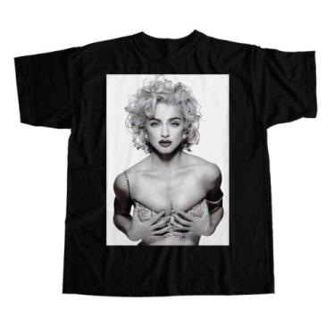 Imagem de Camiseta Madonna Cantora Camisa Unissex - SEMPRENALUTA, Preto, P