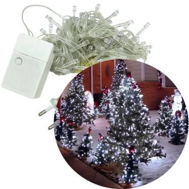 Imagem de Pisca Cordão 200 Lâmpadas Led Branco 8 Funções 220v De 12m