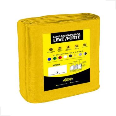 Imagem de Lona Plástica Amarela Impermeável 300 Micras Multiuso 4x5 / 5x4 - CARG