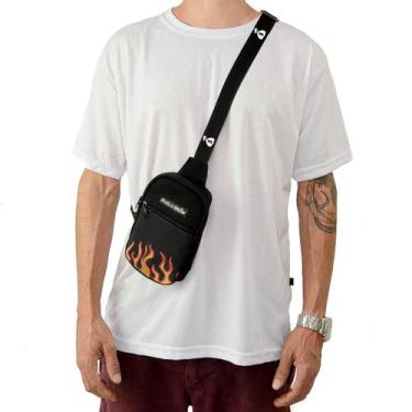 Imagem de Shoulder Bag Mini Bolsa Lateral Fogo Pega a Visão, Único, Preto