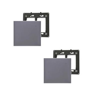 Imagem de Kit 2 Placa/Espelho 4X4 Cega 618510CZ+ Pial Plus+ Legrand C Suporte - 