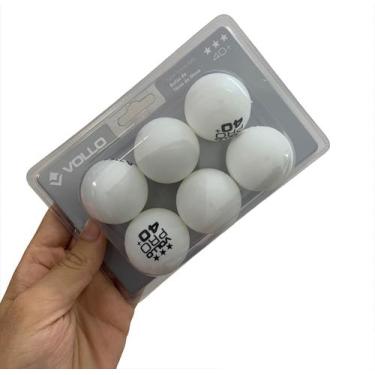 Imagem de Kit 6 Bolas de Tênis de Mesa 3 Estrelas VT611-3 Vollo Branca