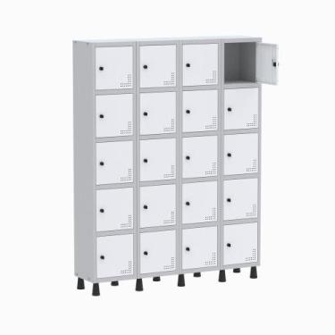 Imagem de Armário Guarda Volume Locker Roupeiro 4 Vãos 20 Portas GR304/20 Light 