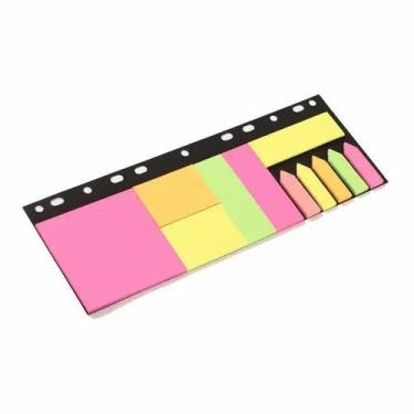 Imagem de Conjunto de Blocos Adesivos para Lembretes Anotações de Papel Marca Pá