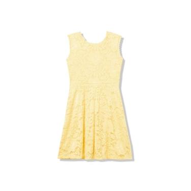 Imagem de Speechless Vestido de festa patinadora de renda para meninas, Amarelo, 8
