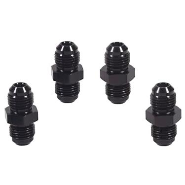 Imagem de 6AN macho para 6AN, tamanho da rosca de 6AN é 9/16-18 Unf, acoplador macho flare normalmente usado no sistema de combustível, como extensão de mangueira de combustível, conexão de linha ao filtro de