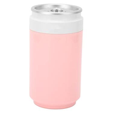 Imagem de Umidificador USB Em Formato de Lata Com Luz LED, Ultra Silencioso e Portátil para Uso Doméstico, No Escritório, No Carro e Em Viagens (Rosa)