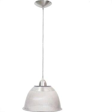 Imagem de Luminaria Prismatica Bezelux 12'' Com Pendente Escovado E27 Bz12Ec