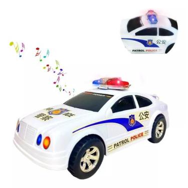 Imagem de Brinquedo Carrinho Carro de Polícia Bate e Volta Com Som e Luz - Toys
