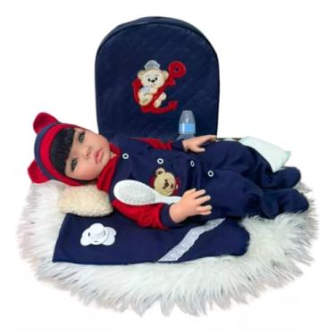 Imagem de Reborn Tipo Bebê Real Enxoval Menino Azul Marinheiro