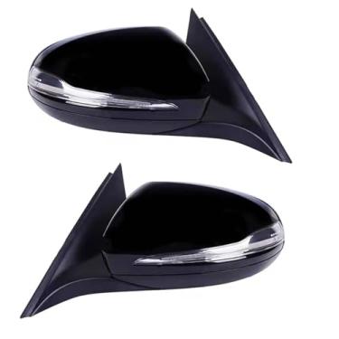 Imagem de Conjunto de espelho retrovisor elétrico lateral de carro ponto cego compatível com Mercedes Benz W205 Classe C C180 C300 C200 C260 2014 2015 2016 2017 2018(Left and Right-01)