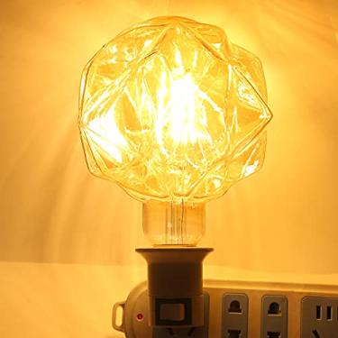 Imagem de Lâmpadas LED, Lâmpada de filamento LED decorativa antiga com base E27, Lâmpada LED G125 em formato de lótus de luz quente para casa, quarto, escritório, casa de fazenda