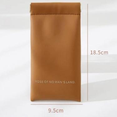 Imagem de Estojo De Óculo Saco De Óculos De Sol Fechamento Automático Couro Impe