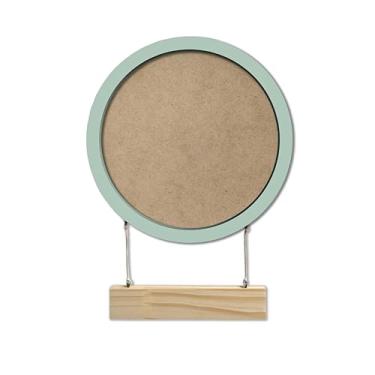 Imagem de Porta Maternidade Redondo Para Quarto Infantil Em Mdf Laqueado Cor:Verde Paraíso;Tamanho:25 CM