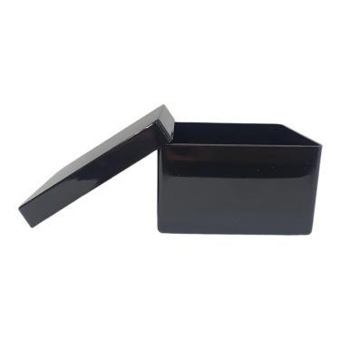 Imagem de 100 Unidades Caixinhas Acrílica Preta 7cm Para Lembrancinha