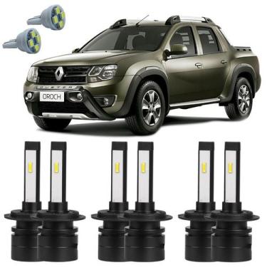 Imagem de Lâmpadas Ultra Led Alto Baixo Milha Duster Oroch + Pingo T10 - Autovex