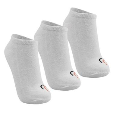 Imagem de Kit 12 Meias Rafa Parize Adulto Invisível Branco 343608, UN, Branco