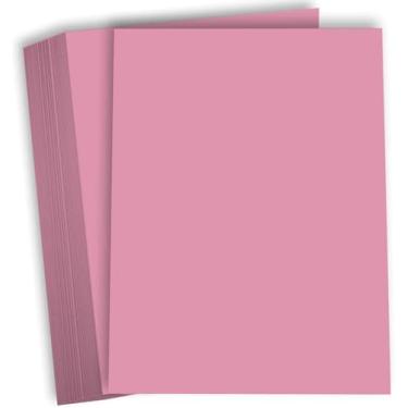 Imagem de Hamilco Cartão colorido para scrapbook papel velino 30 kg capa 21,6 x 28 cm cor rosa cartolina pacote com 50
