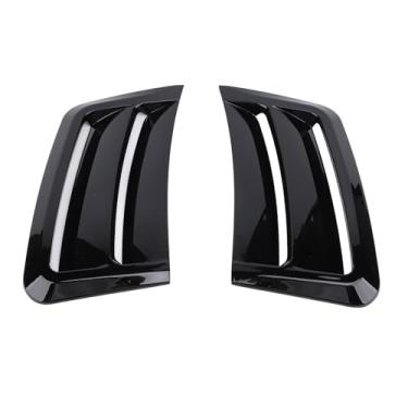 Imagem de Front Bumper Side Vent Trim, Sporty Look Front Bumper Side Air Vent Spoiler para C-Class W204 C63 Pré-Facelift 2007 a 2010, Preto Brilhante