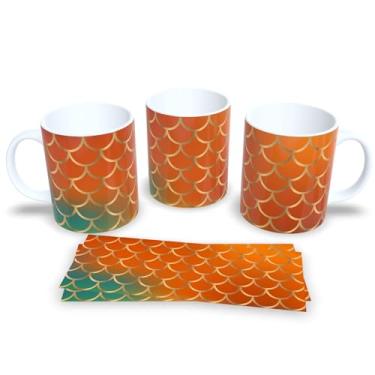 Imagem de Caneca Escamas de Sereia – Brilho Mágico e Colorido (Mod.40)