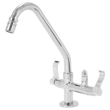 Imagem de Torneira De Cozinha Mesa Bica Movel Com Saída De Purificador 1/4 De Vo