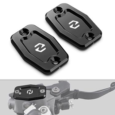 Imagem de NICECNC Tampa do reservatório de embreagem de freio preta tampas de bomba de óleo compatíveis com Husqvarna TE i/FE 150-501 2022 2023 2024 compatível com GasGas EC/EC F 250/300/350 2021 2022 2023 2024