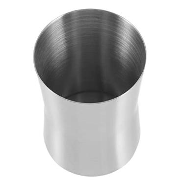 Imagem de BUGUUYO Enxaguante bucal de aço inoxidável copo copo copo de escova copo de banheiro copo de metal copo de cerveja suporte de maquiagem copos de aço inoxidável caneca de banheiro copo de metal de