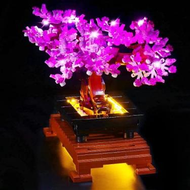Imagem de Kit de luz LED para Lego 10281 conjunto de árvore de bonsai, kit de iluminação de decoração compatível com Lego 10281 (apenas luzes, sem modelos Lego) (luzes para modelo rosa)